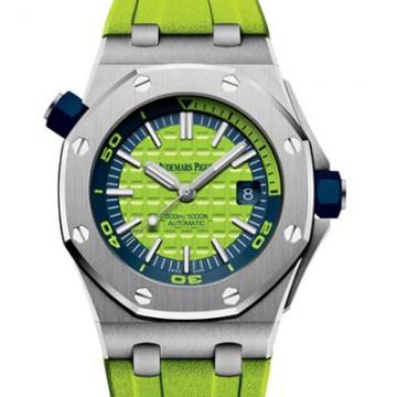 AP復刻愛彼皇家橡樹離岸型系列15710ST.OO.A038CA.01腕錶綠色款1：1自動機械機芯，橡膠錶帶男士手錶