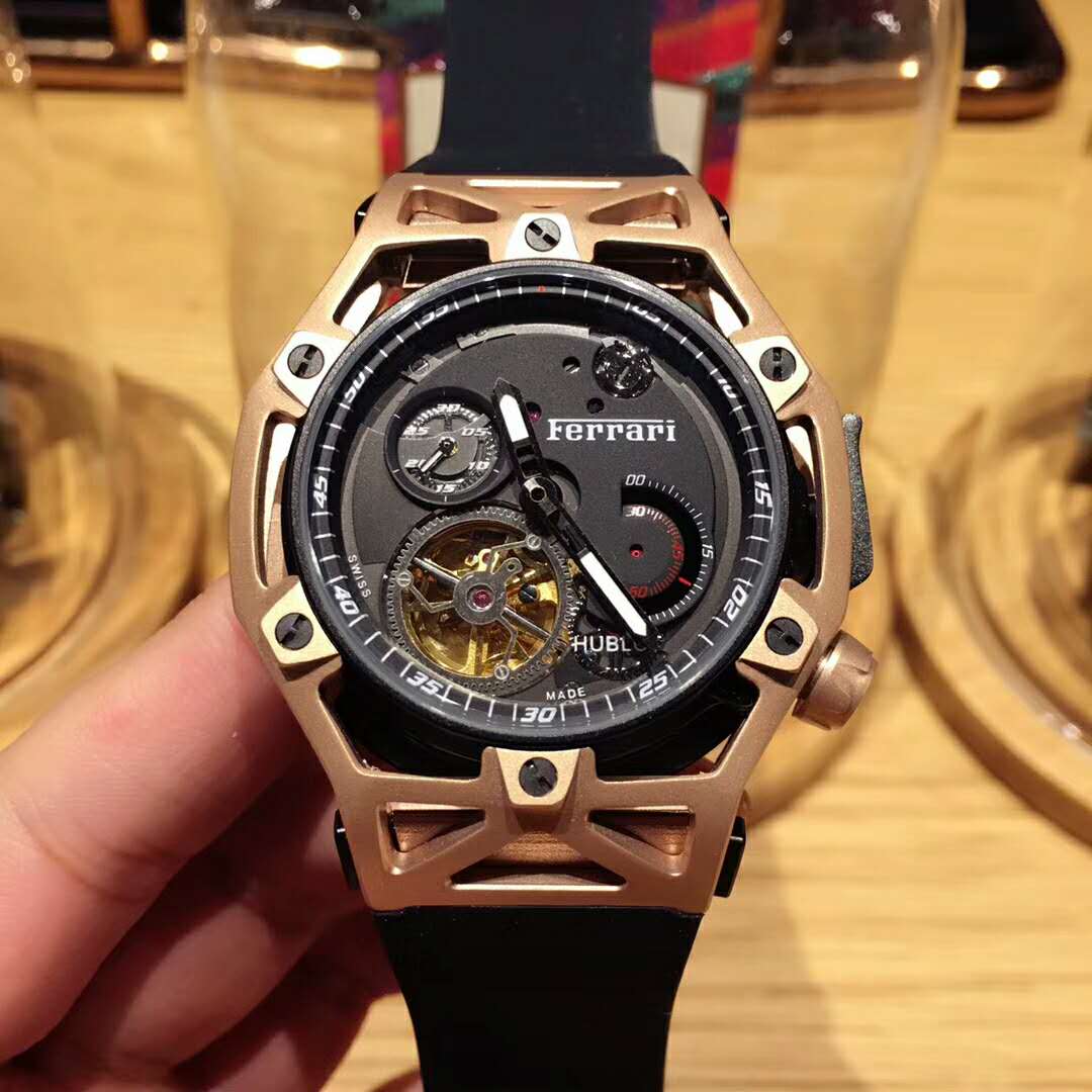 HUBLOT恒寶Techframe 法拉利70周年陀飛輪計時腕錶