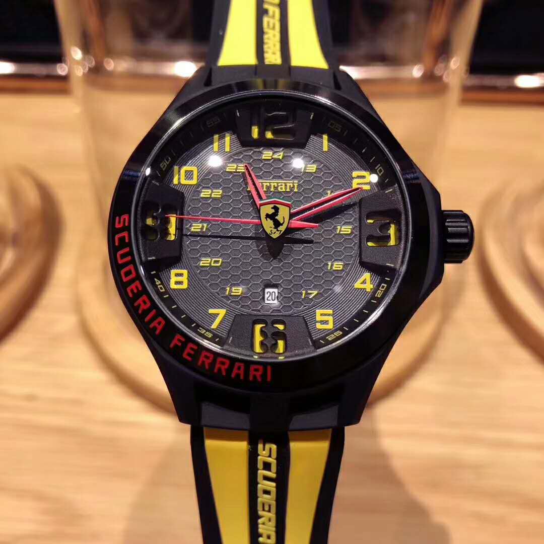 法拉利 FERRARI高硬度鋼化鍍膜玻璃腕錶