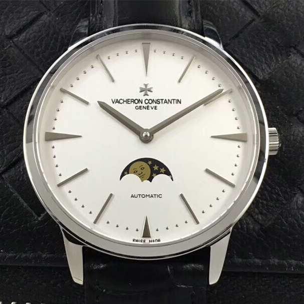 江詩丹頓 Vacheron Constantin 傳承81180超薄月相系列 自帶夜光