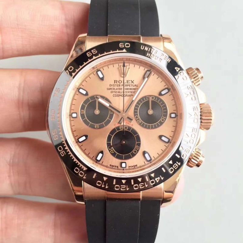 N廠Rolex 復刻勞力士 Cosmograph Daytona 宇宙計型 迪通拿 M116515LN-0013 搭載N廠自主復刻 Cal.4130 自動計時機械機芯 膠帶