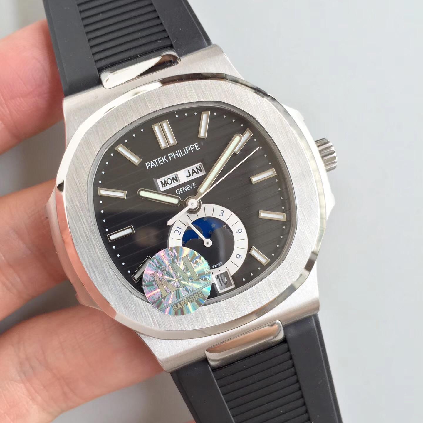 KM廠 Patek Philippe 百達斐麗復雜功能計時5726/1A 搭載	亞洲7750自動計時碼表機芯