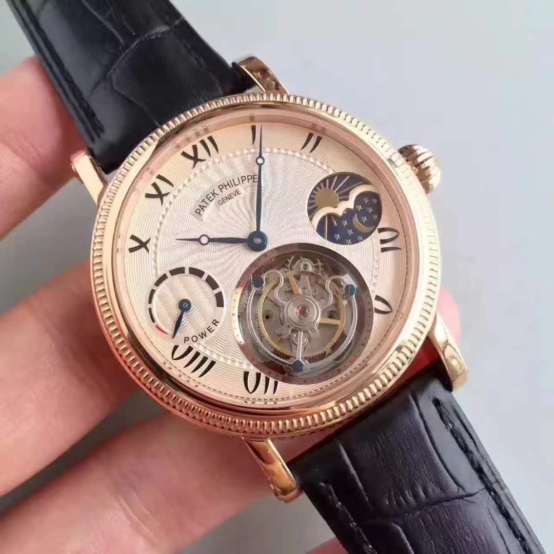 Patek Philippe百達翡麗 陀飛輪系列 搭载瑞士EQ動力儲存真飛輪鏤空雕花機芯