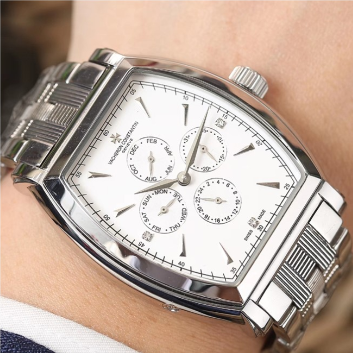 江詩丹頓多功能六針系列Vacheron Constantin搭載多功能全自動機械直徑43mm 厚度13mm原裝折疊表扣多面可選