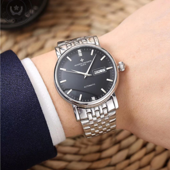 江詩丹頓Vacheron Constantin 經典休閒男士腕錶進口意大利小牛皮錶帶搭載全自動進口機芯直徑40mm 厚度13mm藍寶石高強度防刮玻璃多面可選