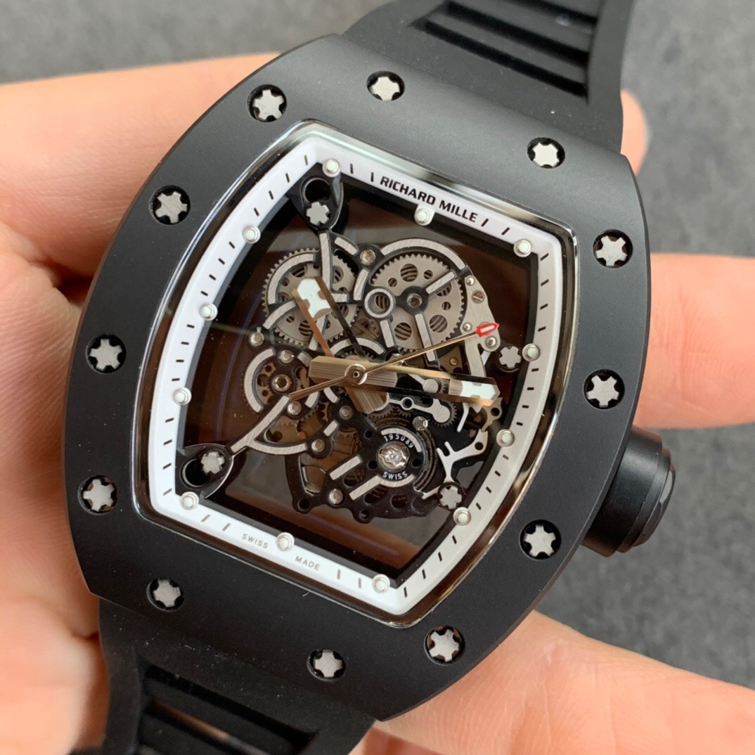 理查德米勒 Richard Mille RM055 原版複刻腕錶 无錶盘设计 镂空機芯