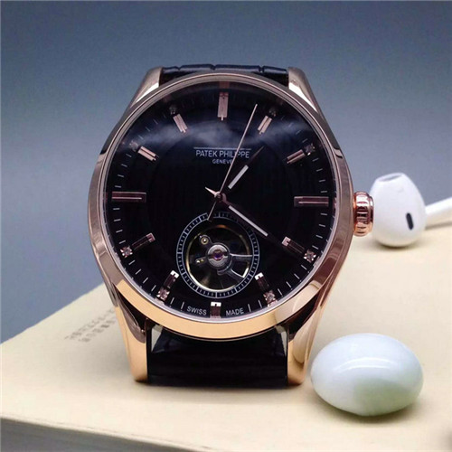 百達翡麗Patek Philippe全自動金機械機芯黑色錶盤16A級精鋼材料