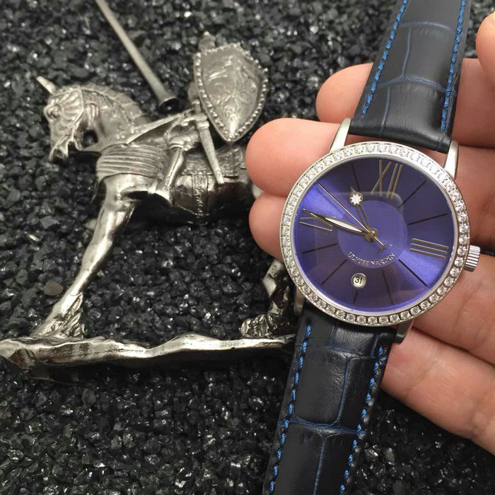 雅典Athens腕錶進口超薄石英機芯鑲鉆雙拱藍寶石玻璃鏡面