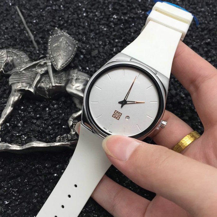 紀梵希Givenchy腕錶白色橡膠錶帶白色錶盤