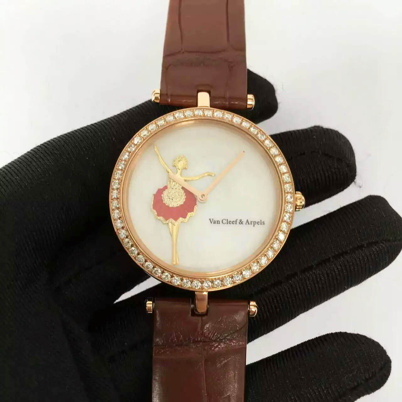 梵克雅寶 Van Cleef & Arpels 真金真鑽頂級系列玫瑰金成錶