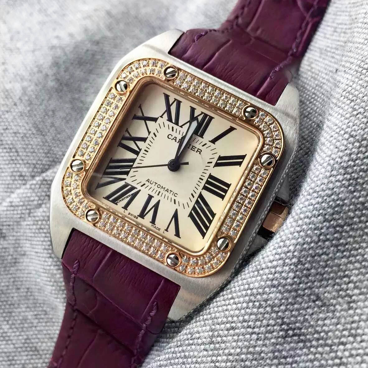 卡地亞 Cartier-Santos 100系列W20126*8女性機械錶