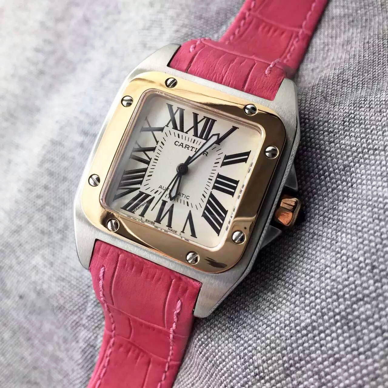 卡地亞 Cartier-Santos 100系列W20126*8女性機械錶