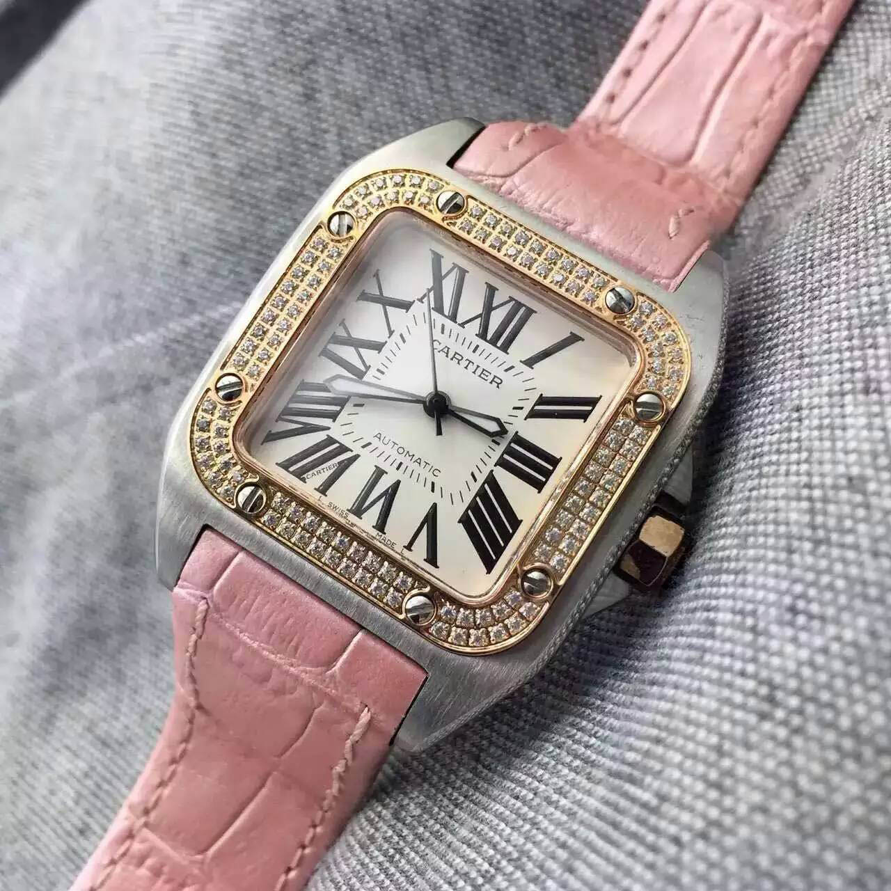 卡地亞Cartier-Santos 100系列W20126*8女性機械錶