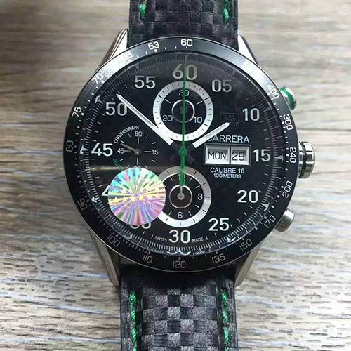 泰格豪雅 Tag Heuer V6TM商標 Calibre 1887自動計時碼錶系列CAR2013.BA0799腕錶 搭載定制版Calibre 1887自動計時機芯/ASIA7750機芯改版