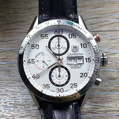 泰格豪雅 Tag Heuer V6TM商標 Calibre 1887自動計時碼錶系列CAR2013.BA0799腕錶 搭載定制版Calibre 1887自動計時機芯/ASIA7750機芯改版