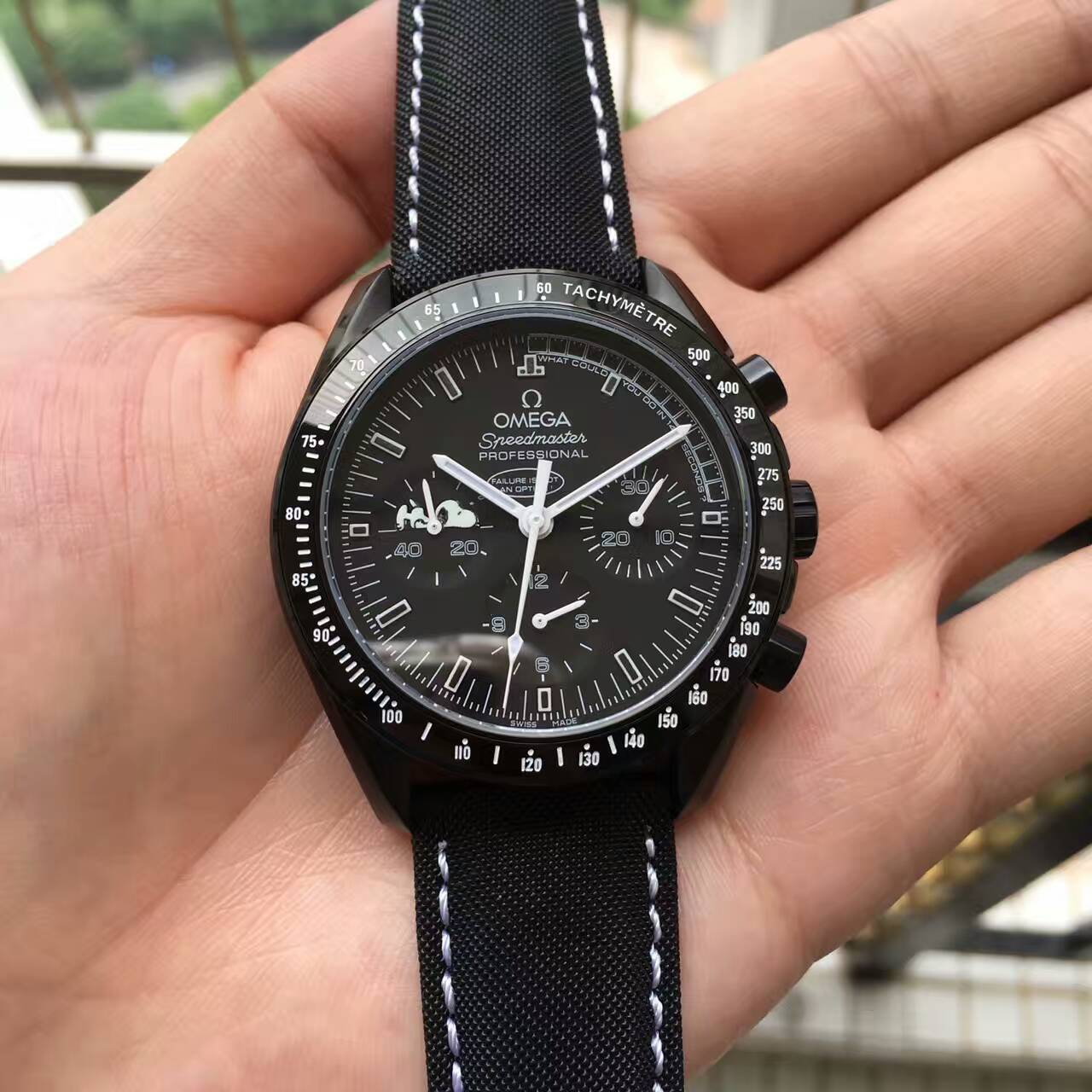 歐米茄 超霸時諾比限量版系列 311.32.42.30.04.003腕錶 黑色亮漆指針
