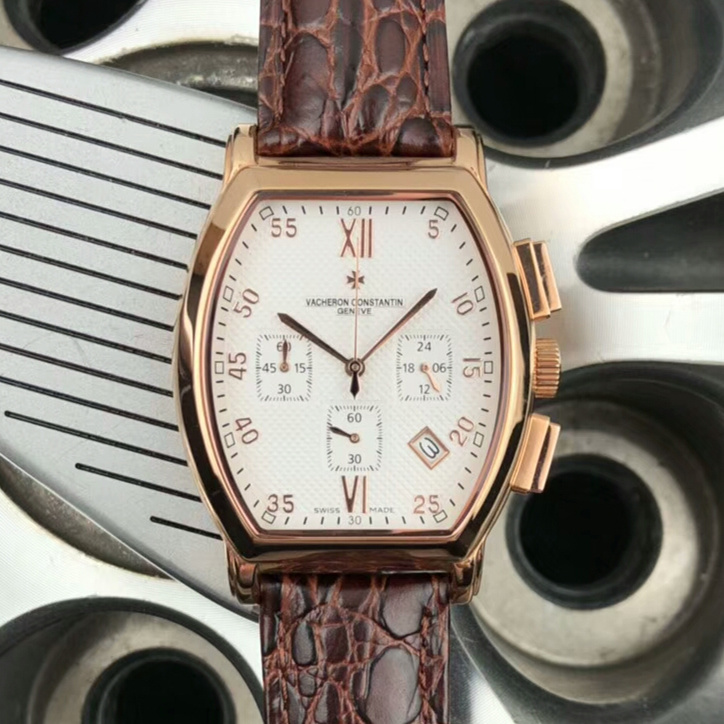江詩丹頓 Vacheron Constantin 馬耳他星辰計時系列 酒桶型 牛皮手錶