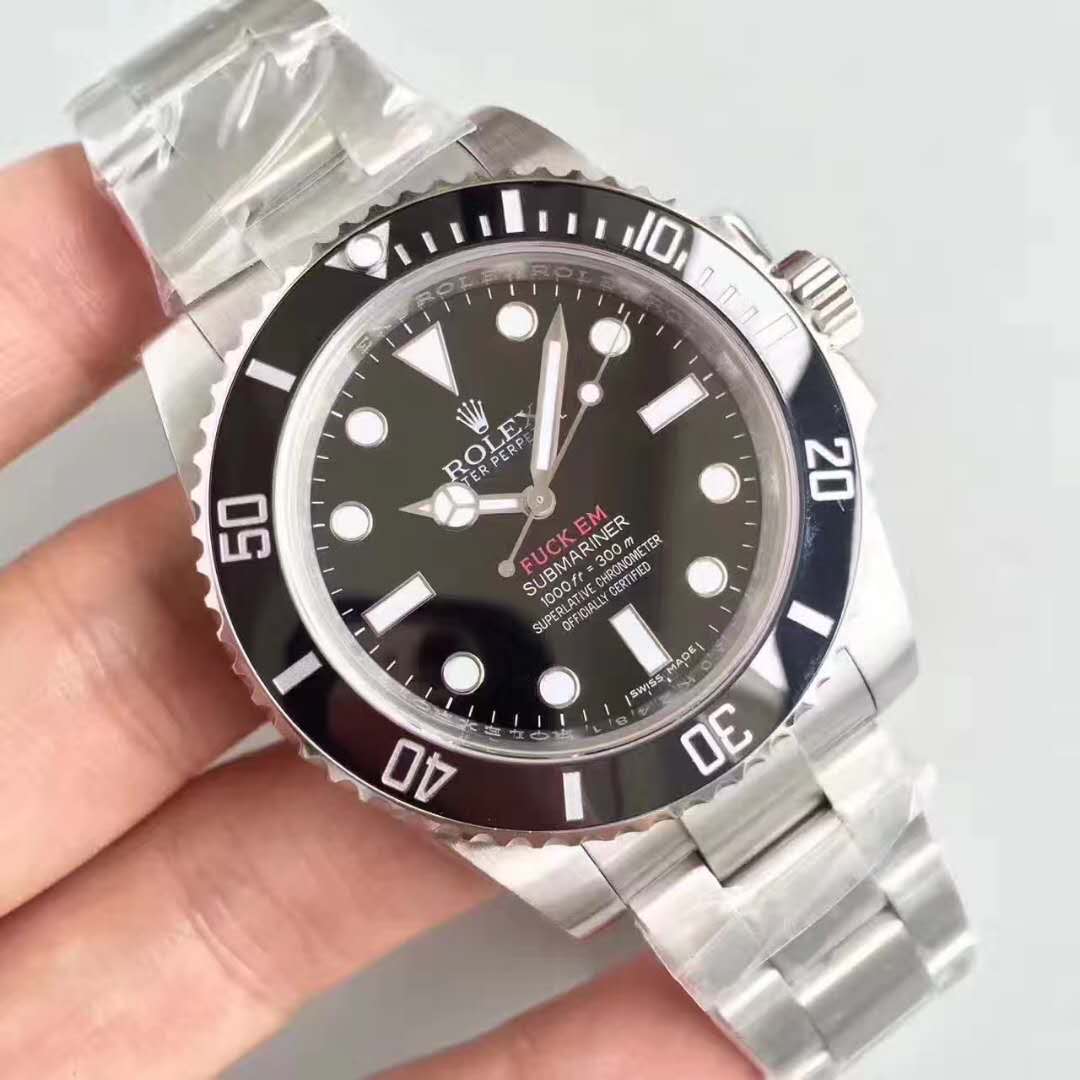 勞力士 Rolex 潛航者 Submariner 水鬼 114060 Supreme搭载	海鷗ETA2836自動機械機芯