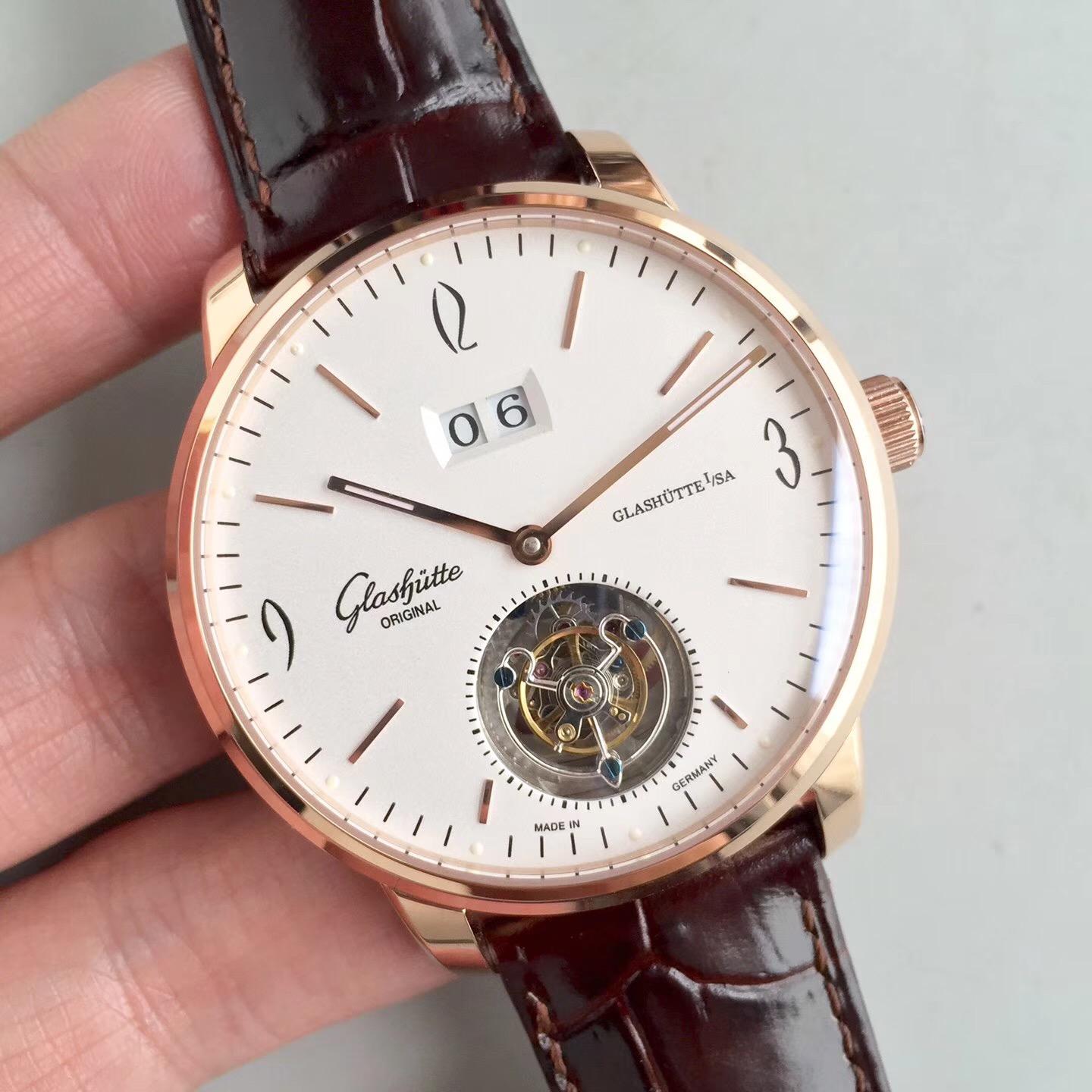 Glashutte  格拉蘇蒂原創議員系列1-94-03-04-04-04 陀飛輪搭載海鷗真陀飛輪機械