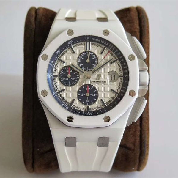 JF廠 AP 愛彼 Royal Oak Offshore 皇家橡樹離岸型 26402CB.OO.A010CA.01 搭載亞洲7750自動計時機芯，25J，28800 vph 	白色膠帶