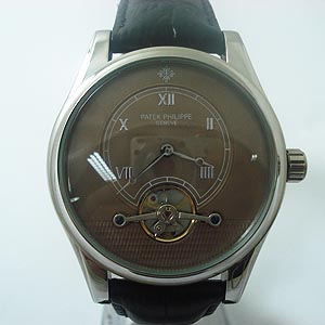 陀飛輪 手錶 男錶百達翡麗 大錶盤 全自動機械錶 皮帶002