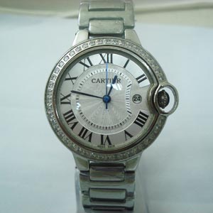 卡地亞手錶 石英機芯 間金鋼帶情侶錶 三針日曆時尚手錶多款