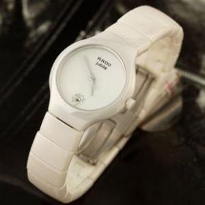 RADO雷達白色陶瓷真系列情侶錶 石英錶 女士手錶 女式手錶 陶瓷手錶