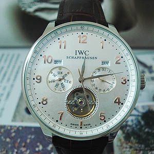 IWC萬國柏濤菲諾精鋼計時黑盤腕錶IW378303
