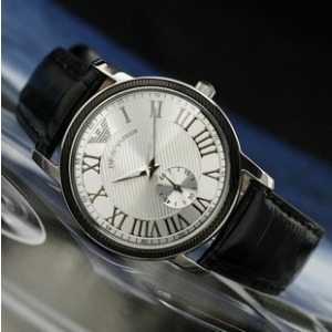 新款 阿瑪尼男錶（中號白盤男女錶）時尚手錶情侶錶-AR-0467
