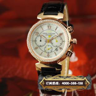 LV路易威登 高端品味18K玫瑰金石英多功能 女錶