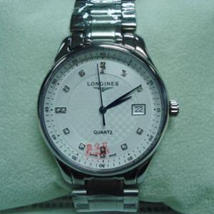 浪琴名匠系列 日本石英機芯 男士腕錶白面3針日曆鋼帶款Longines041
