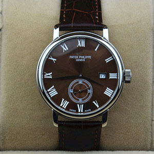 新款百達翡麗展示紳士男人機械腕錶