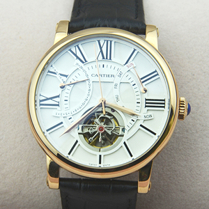 卡地亞陀飛輪展示魅力機械男士手錶
