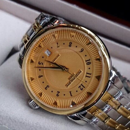 百達翡麗（PATEK PHILIPPE）黃金錶面男機械錶