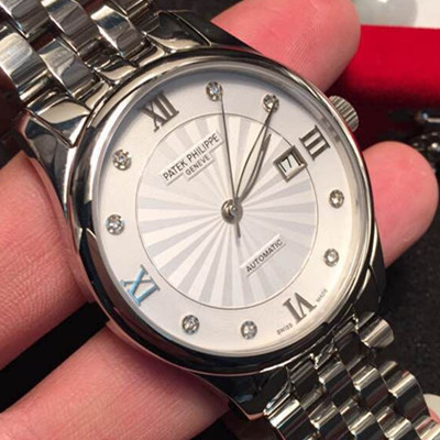 百達翡麗calatrava系列男士鋼帶瑞士機械腕錶  商務成功人士之選