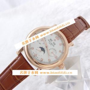 百達翡麗 Patek Philippe 複雜功能計時系列 機械男錶 鑲鑽白底 PAT-01