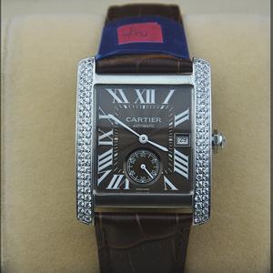 卡地亞Catier23500個性，時尚鑲鑽 日本全自動 男士機械腕錶