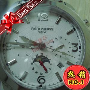 百達翡麗日月星辰6針鋼帶手錶 PAT-07
