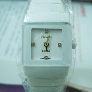 雷達手錶全陶瓷白色三針藍寶石鏡面進口機芯女款rado-027