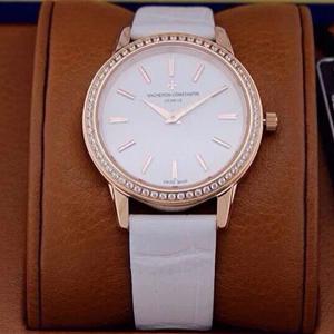 江詩丹頓Vc432430瑞士石英機芯女士腕錶 時尚女性必選款 錶盤多色可選擇