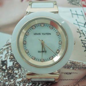 【頂級特價】LV路易威登手錶時尚陶瓷錶圈藍寶石女錶