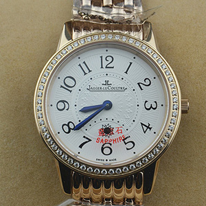 積家鑲鑽玫瑰金  簡單數字刻度  魅力女士腕錶JL908430
