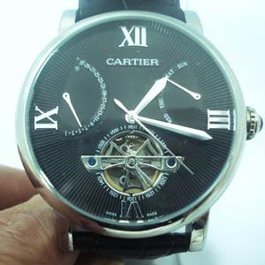 cartier卡地亞手錶 進口機芯 大錶盤自動機械皮帶男錶