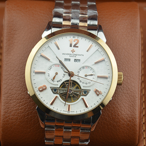 江詩丹頓6針時尚新款大錶盤男士機械腕錶