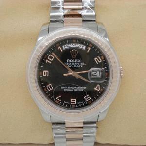 勞力士星期日曆型手錶男機械錶男士手錶雙日曆1玫瑰金Rolex010