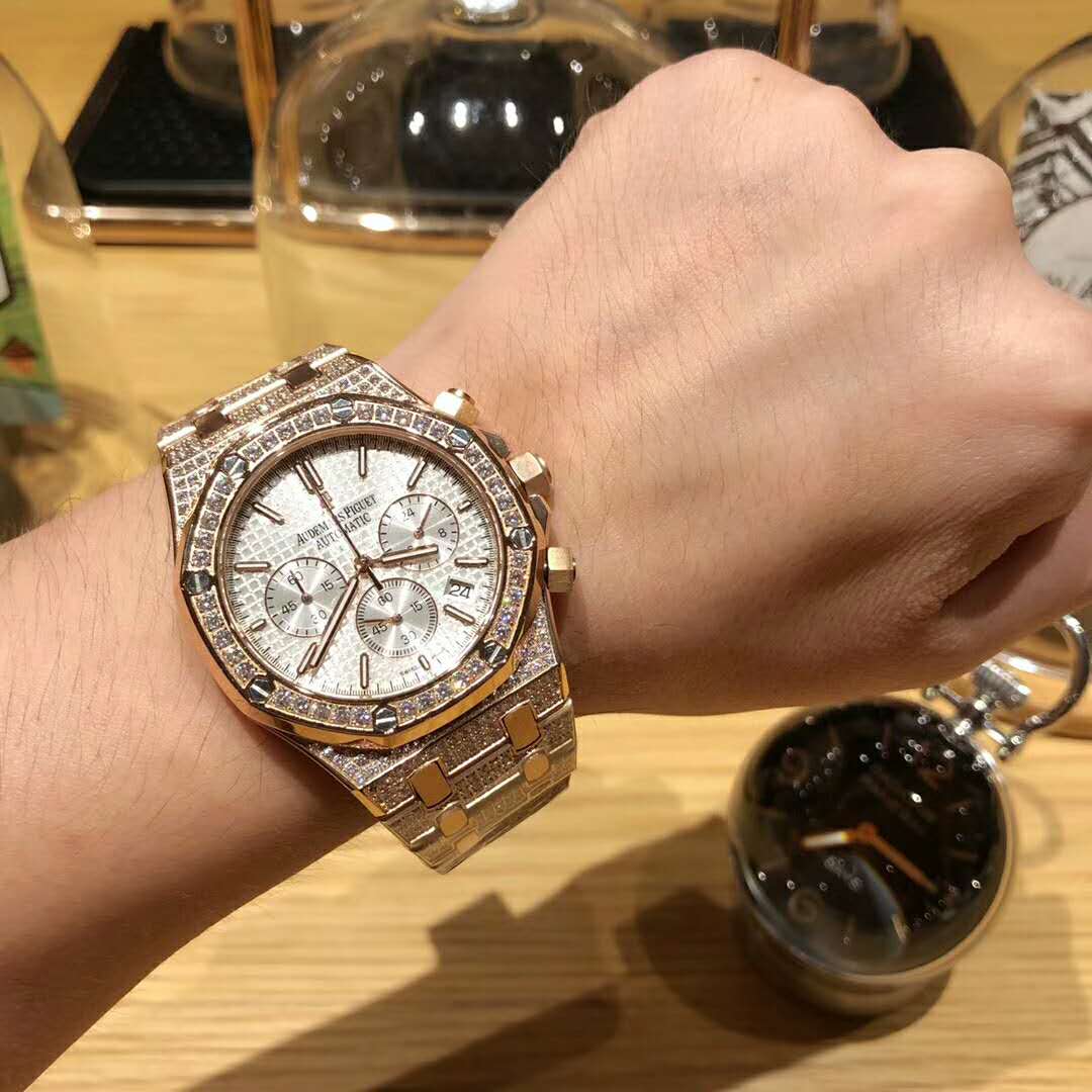 愛彼---Audemars Piguet 皇家橡樹系列 土豪款 高檔整殼人工鑲鑽