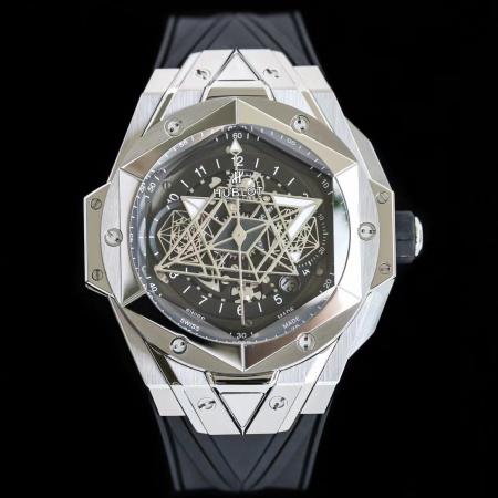 Hublot 宇舶 Big Bang Sang Bleu II 刺青男士機械腕表418.NX.1107.RX.MXM19 采用ETA7750全自動計時機芯 藍寶石玻璃永不刮花 尺寸45mm