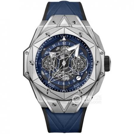 Hublot 宇舶 Big Bang Sang Bleu II 刺青男士機械腕表418.NX.5107.RX.MXM20 采用ETA7750全自動計時機芯 藍寶石玻璃永不刮花 尺寸45mm