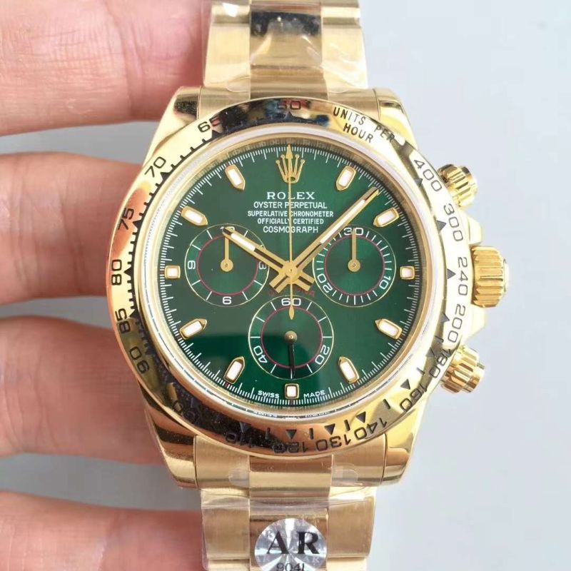 AR廠 Rolex 勞力士 Daytona 迪通拿 宇宙計型 116508 玫瑰金 搭載上海ETA7750-2自動計時機芯 實心316L不銹鋼，電鍍18K玫瑰金錶帶