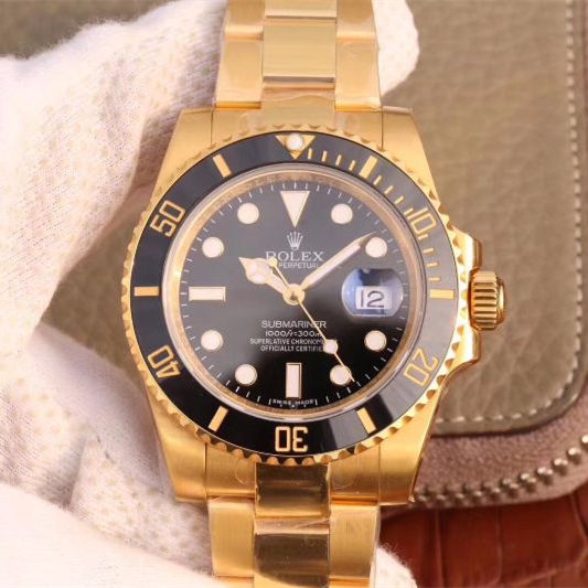 VR廠 ROLEX 勞力士潛航者型系列包18真金K116613-LN-9720黑盤腕錶搭載海鷗ETA2836，可裝原裝瑞士ETA2836